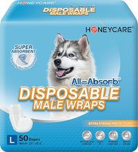 Load image into Gallery viewer, Male Dog Wrap, 48 Count, Large All-Absorb