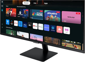 Samsung 32 Inch M7 Black Smart Monitor with Smart TV apps, 4k UHD, 4 ms Refresh Rate, USB-C, Multiple Ports, Gaming hub - (LS32DM702UNXGO) [Canada Version] (2024)