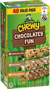 Quaker Chewy Granola Bars - Chocolatey Fun, 2 Pack x 40 Bars Each