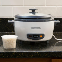 Load image into Gallery viewer, BLACK+DECKER 2-in-1 Rice Cooker &amp; Food Steamer - 6-Cup Capacity