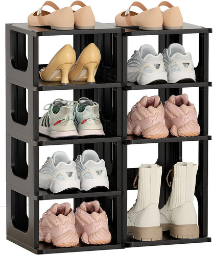 HAIXIN Shoe Shelves for Closet Kids & Women Shoe Rack Adjustable Height 10 Tier Shoe Organizer