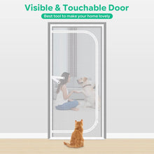 Load image into Gallery viewer, Reinforced Cat Screen Door, 32X82” Heavy Duty Pets Proof Screen Door with Bilateral Zipper, Prevent Dogs Cats Running Out from Home, Bedroom, Living Room, Kitchen Patio Door(32X82”)