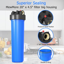 Load image into Gallery viewer, MewMore WHB20 20&quot;x4.5&quot; Whole House Water Filter Housing