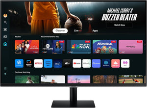 Samsung 32 Inch M7 Black Smart Monitor with Smart TV apps, 4k UHD, 4 ms Refresh Rate, USB-C, Multiple Ports, Gaming hub - (LS32DM702UNXGO) [Canada Version] (2024)