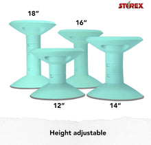 Load image into Gallery viewer, Storex Wiggle Stool – Active Flexible Seating for Classroom and Home Study, Adjustable 12-18 Inch Height, Storex Wiggle Stool – Active Flexible Seating for Classroom and Home Study, Adjustable 12-18 Inch Height, Teal