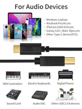 Load image into Gallery viewer, CableCreation USB C Printer Cable 1 m, USB C to Printer Cable USB C to B, Scanner Cable Printer Cable to USB C MIDI Cable for Yamaha Casio Digital Piano MIDI Controller DJ Controller, 3.3 ft Black