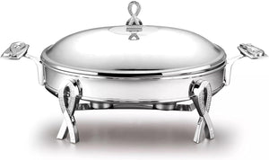 Chafing Dish Buffet Set Stainless Steel Frame Safe Oven Glass Server with Lid