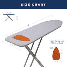 Load image into Gallery viewer, Happhom Ironing Board (13x43), Compact and Space Saver Patented Ironing Board with Extra Thick Heavy Duty Padded Cover, Height Adjustable