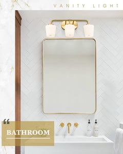 22" Audickic Brushed Gold Bathroom Vanity Light, Farmhouse Brass Sconces