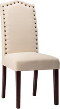 Load image into Gallery viewer, Contemporary Beige Fabric Dining Chairs Set of 2 with Arched Backrest