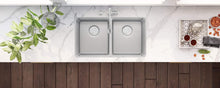 Load image into Gallery viewer, Ruvati 31-inch Undermount Kitchen Sink 50/50 Double Bowl 16 Gauge Stainless Steel