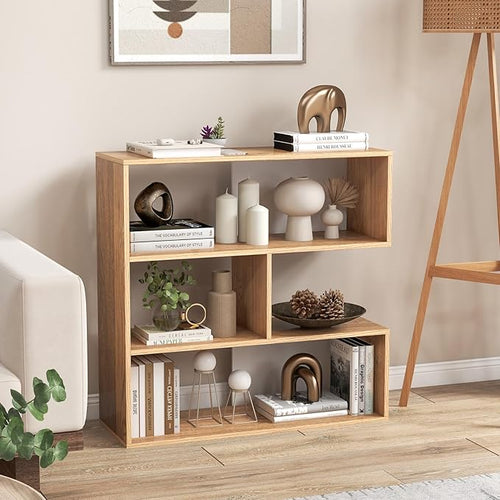 Wooden Concave Bookcase