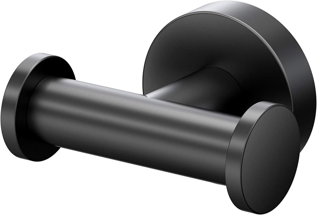 Auction Gatco 4635AMX Glam Double Robe Hook, Matte Black / 3.10