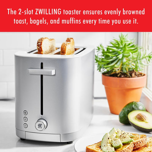 ZWILLING Enfinigy Cool Touch Toaster 2 Slice with Extra Wide 1.5