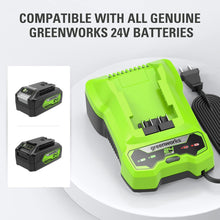 Load image into Gallery viewer, Greenworks 24V Battery Charger, CAF806, Green