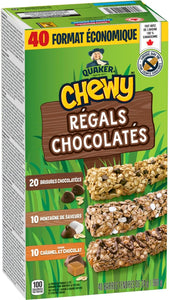 Quaker Chewy Granola Bars - Chocolatey Fun, 2 Pack x 40 Bars Each