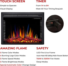 Load image into Gallery viewer, R.W.FLAME A-36&quot; Electric Fireplace Insert