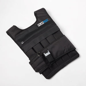 RUNMax 40lbs Adjustable Weighted Vest with Shoulder Pads option. Workout vest for men and women