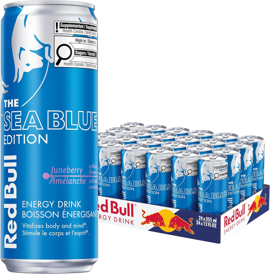 Red Bull Energy Drink, The Sea Blue Edition, 355ml (12 pack)