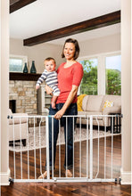 Load image into Gallery viewer, Regalo Easy Open 47-Inch Super Wide Walk Thru Baby Gate, Bonus Kit, Includes 4-Inch and 12-Inch Extension Kit, 4 Pack Pressure Mount Kit and 4 Wall Cups and Mounting Kit , White, 11 Count (Pack of 1)