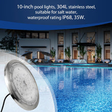 Load image into Gallery viewer, LED RGBW 10 Inch Pool Light for Inground Pool