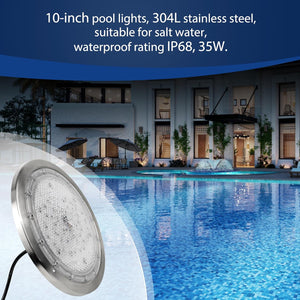 LED RGBW 10 Inch Pool Light for Inground Pool