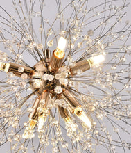 Load image into Gallery viewer, 8-Light Isamacc Firework Crystal Chandeliers, Gold Dandelion