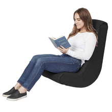 Load image into Gallery viewer, Soft Floor Rocker - Cushioned Ground Chair for Kids Teens and Adults - Great for Reading, Gaming, Meditating, TV - Black