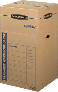 Bankers Box SmoothMove Tape-Free Boxes, 2 PACK Large 24.38”L x 24.38”W x 40.25”H, 2 Pack