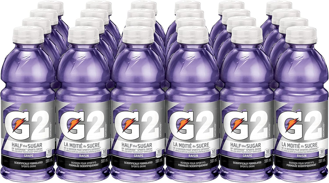 G2 Grape Sports Drink, 591 mL Bottles, 24 PACK