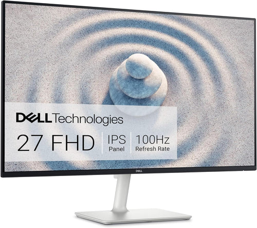 Dell S2725H Monitor - 27 Inch, FHD (1920x1080) Display, 100Hz Refresh Rate, 1500:1 Contrast Ratio, 99% sRGB, TÜV Rheinland Eye Comfort 4 Star, Integrated 2x5W Speaker, Tilt- Ash White Color