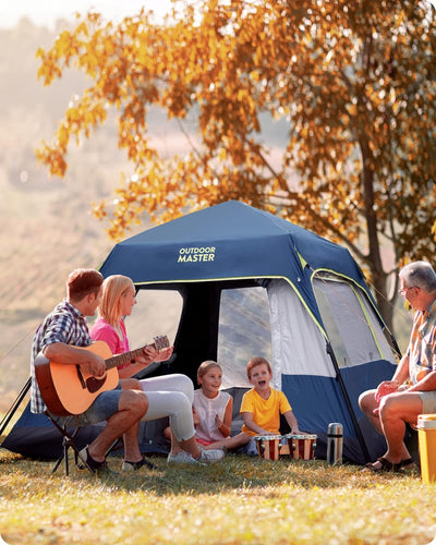 Outdoor Master Tents, 4 Person Camping Tent with Dark Space Technology