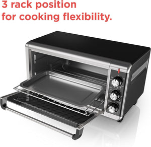 BLACK+DECKER TO3250XSB 8-Slice Extra Wide Convection Countertop Toaster Oven