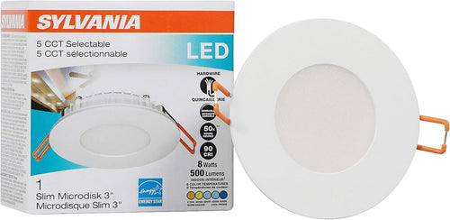 SYLVANIA General Lighting 61403 LED Recessed Slim Micro Disk, 2700K/3000K/3500K/4000K/5000K