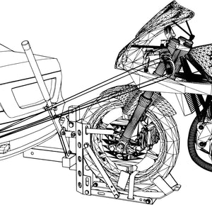 Yescom 800lb Motorcycle Trailer Hitch 2" Tow Receiver Scooter Carrier Steel Hauler Hitch Mount Rack