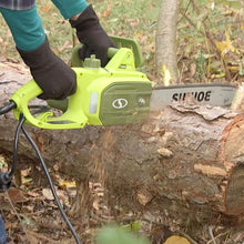 Load image into Gallery viewer, Sun Joe SWJ599E 14&quot; 9-Amp Tree Limb Master Electric Handheld Chainsaw with Low-Kickback