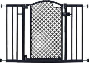 Auction Summer Infant Modern Home Safety Baby Gate, Fits Openings 28-42” Wide, Gray Metal and Plastic, For Doorways and Stairways, 30” Tall Walk-Through Baby and Pet Gate