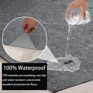 6x9 ft Waterproof Rug Pad, Extra Large Area Rug Non-Slip Carpet Pad, Non-Slip Rug Pads for All Floors and Finishes, Felt Pad for Hardwood Floors, Keeps Carpets in Place Soft and Safe
