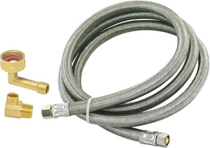 Eastman 41037 Universal Braided Stainless Steel Dishwasher Installation Kit, 3/8 inch Comp, 4 Ft