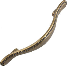 Load image into Gallery viewer, GlideRite Hardware 4554-AB-10 Beaded Cabinet Pull, 10 Pack, 3&quot;, Antique Brass
