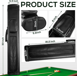 Deekin 2 x 4 Hard Oval Pool Cue Billiard Stick Carrying Case