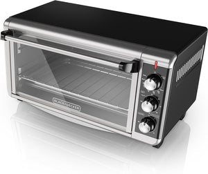 BLACK+DECKER TO3250XSB 8-Slice Extra Wide Convection Countertop Toaster Oven