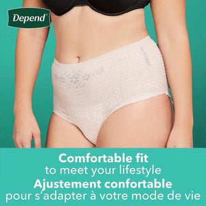 80CT SMALL Depend Fresh Protection Adult Incontinence Underwear for Women