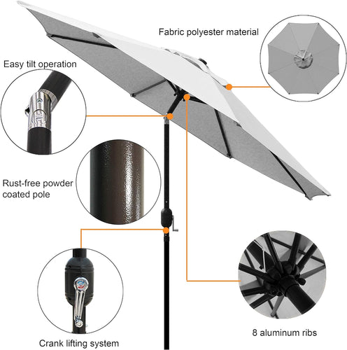 Auction 9' Blissun Outdoor Patio Umbrella