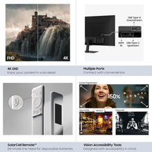 Load image into Gallery viewer, Samsung - M70D 32&quot; LED 4K UHD 60Hz 4ms Smart Monitor with HDR 10 (HDMI, USB) - Black