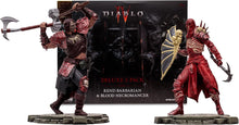 Load image into Gallery viewer, McFarlane Toys - Diablo IV Rend Barbarian and Blood Necromancer 2pk Gold Label