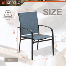 Load image into Gallery viewer, MIXPATIO Patio Dining Chairs Set of 4, Blue