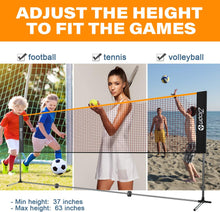 Load image into Gallery viewer, Portable Multi-Use Tennis Net Adjustable