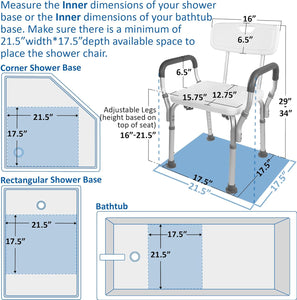 Medical Tool-Free Assembly Spa Bathtub Shower Lift Chair