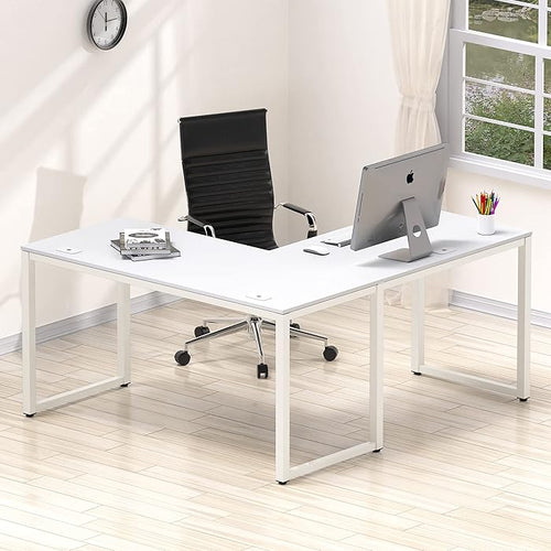 SHW Home Office 55-Inch Large L Shaped Corner Desk